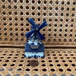 Vintage Delft Blue White Salt  Pepper Shaker